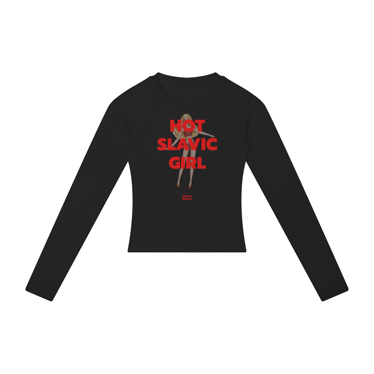 Hot Slavic Girl Women's Long Sleeve – Black