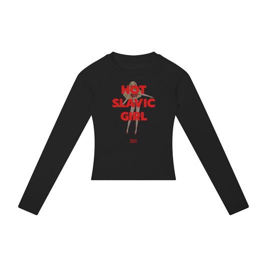 Hot Slavic Girl Women's Long Sleeve – Black