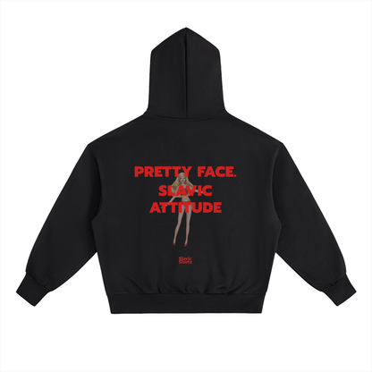 Pretty Face. Slavic Attitude Hoodie – Black