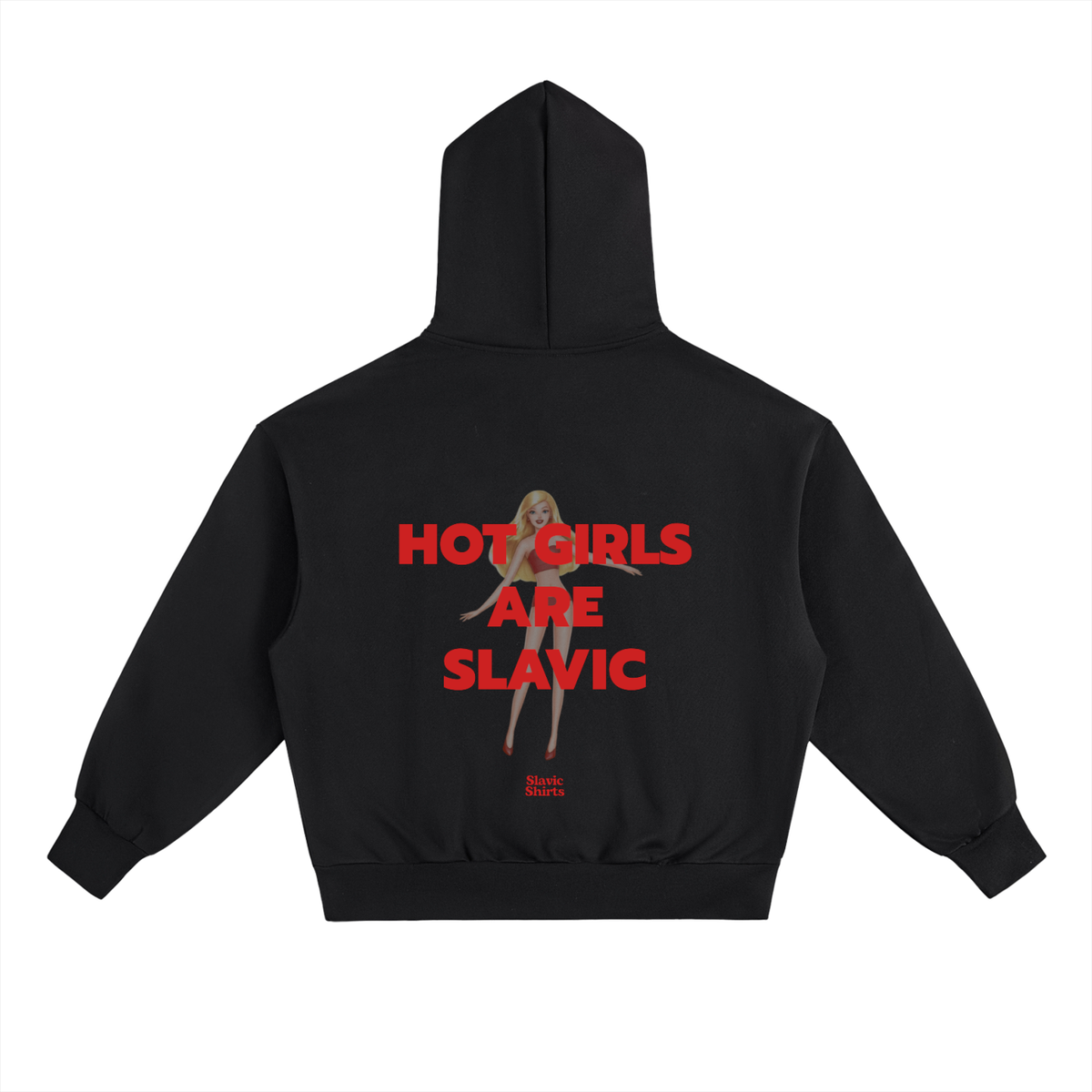 Hot Girls Are Slavic Hoodie – Black