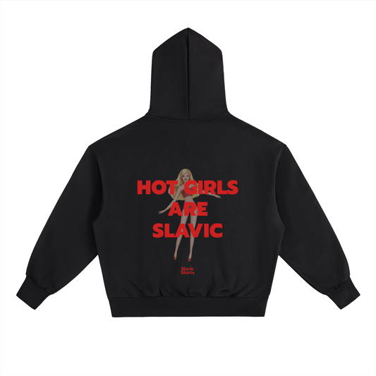 Hot Girls Are Slavic Hoodie – Black